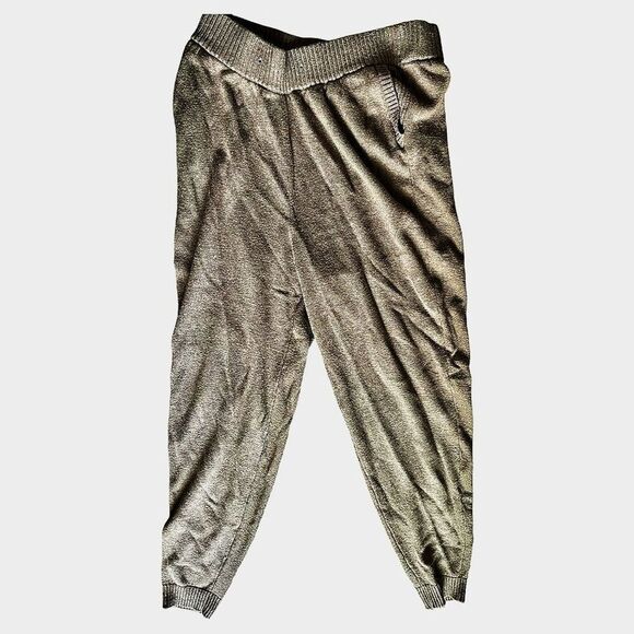 Loft Tan Sweater Material Joggers Size Medium Athletic - Picture 1 of 7